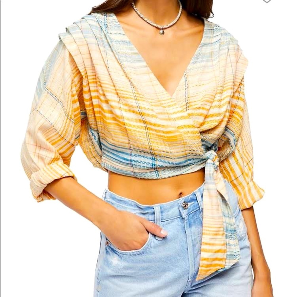 Free People Maldives Wrap Top - Picture 2 of 4